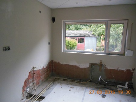 En nu wachten op de keuken