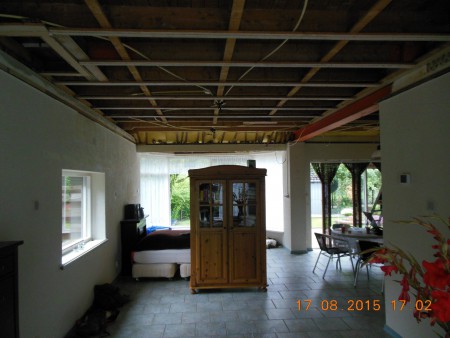 klaar in afwachting van het nieuwe plafond