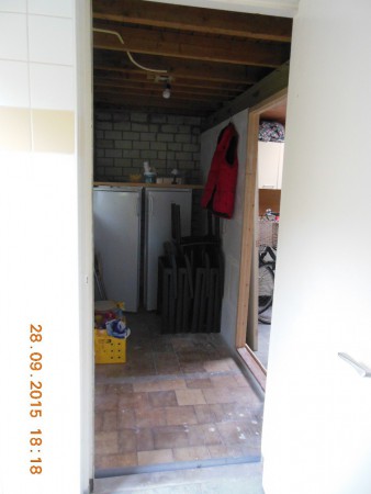 Vanuit de bijkeuken bekeken