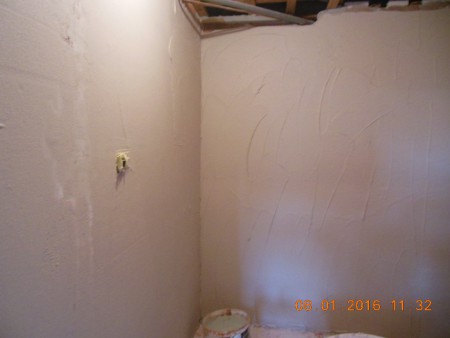 de eerste lagen erop