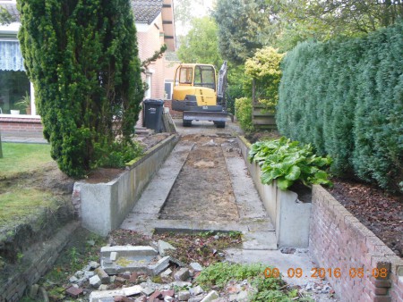 Eindelijk de laatste restanten beton uit de achtertuin